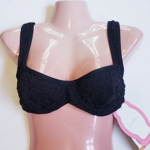 Coco Rave black Underwire Bra Swimwear top
